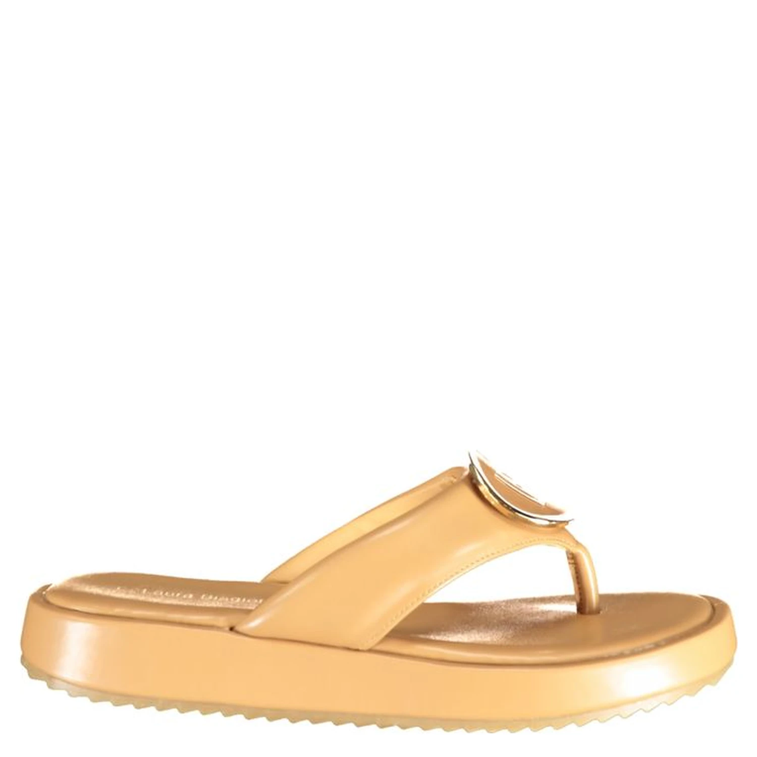 Beige Polyurethane Women's Sandal