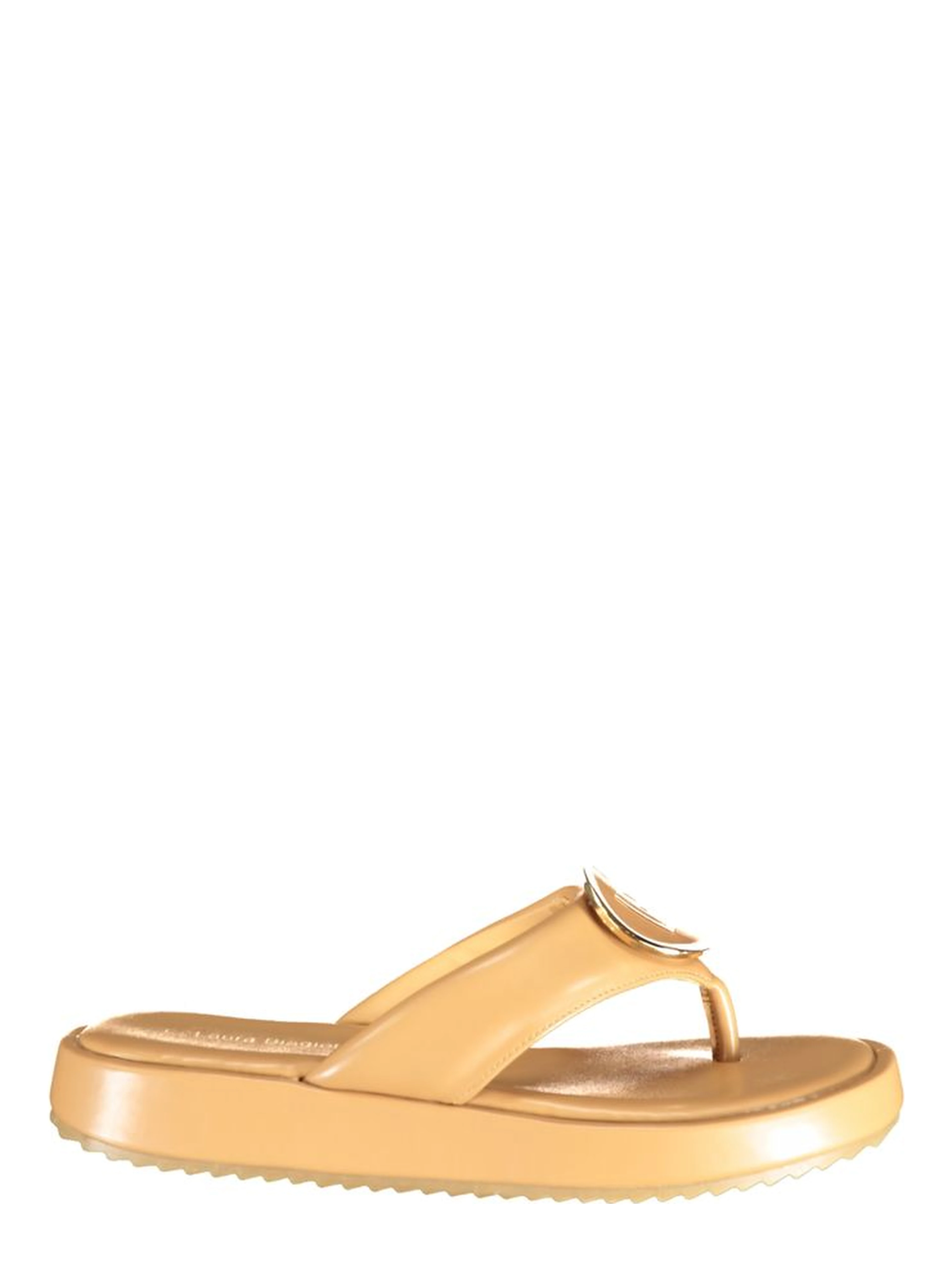 Beige Polyurethane Women's Sandal
