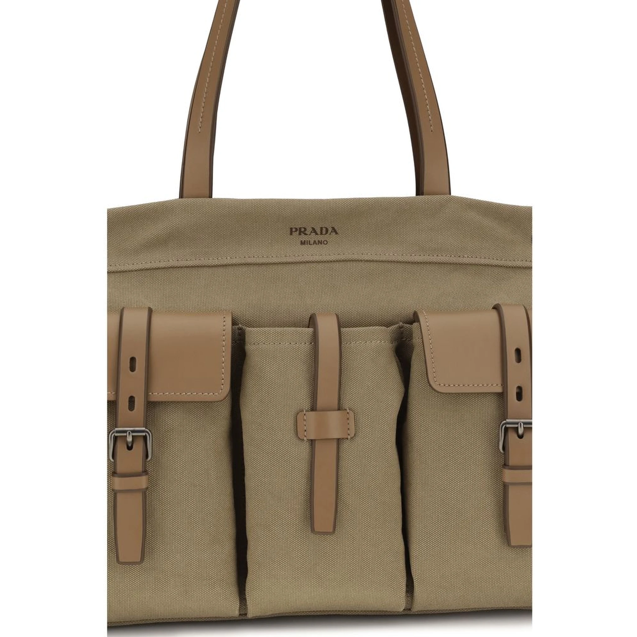 Bicolor Cotton Shoulder Bag