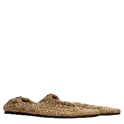 Gold Fabric Ballet Flats