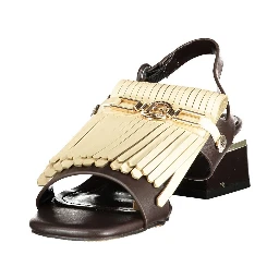 Brown Polyethylene Flat Sandals