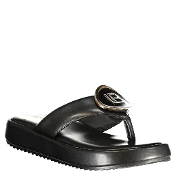 Black Polyurethane Women's Sandal