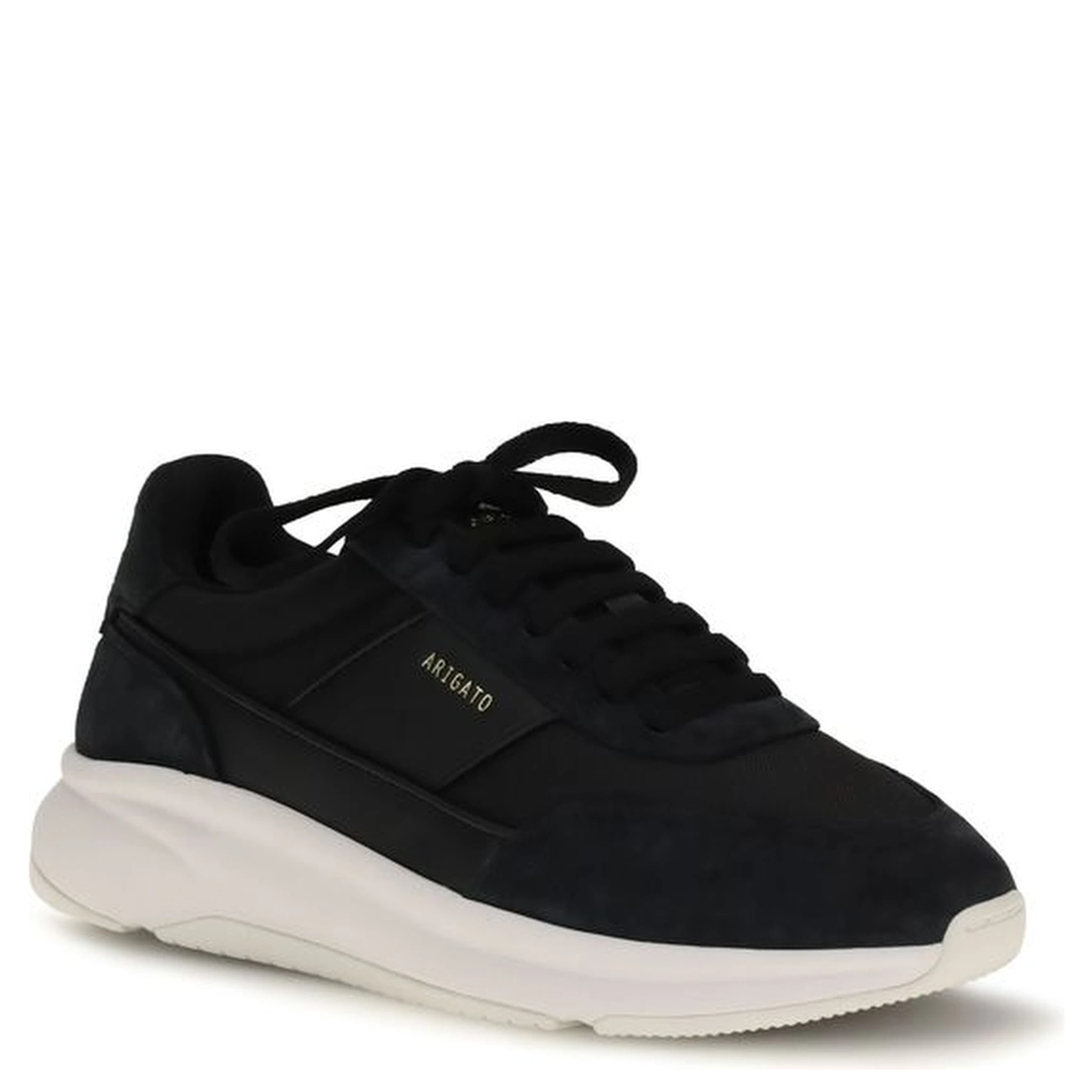 Black Polyester Athletic Sneakers