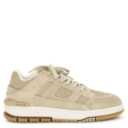 Beige Calf Leather Bos Taurus Athletic Sneakers
