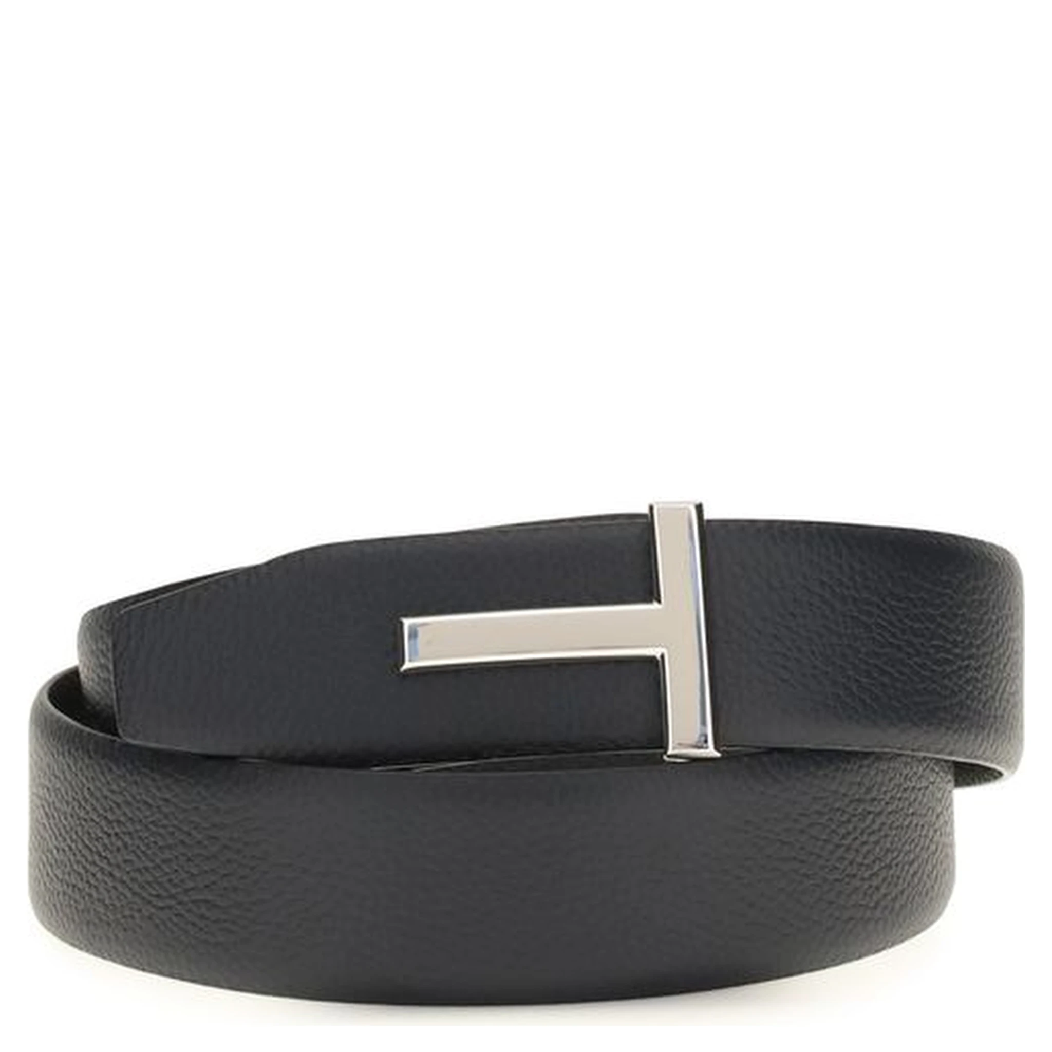Black Calf Leather Bos Taurus Belt