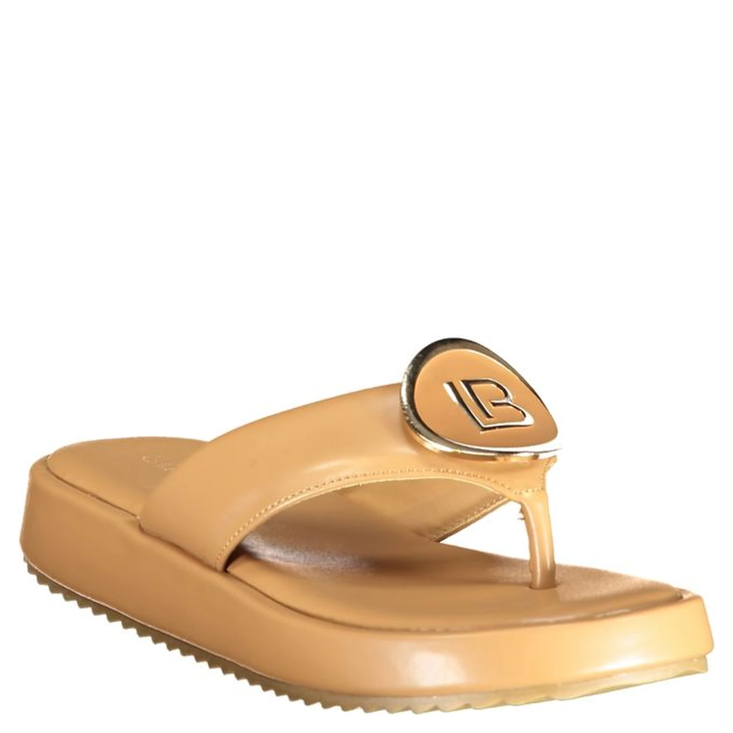 Beige Polyurethane Women's Sandal