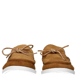 Brown Leather Slip-On Loafers