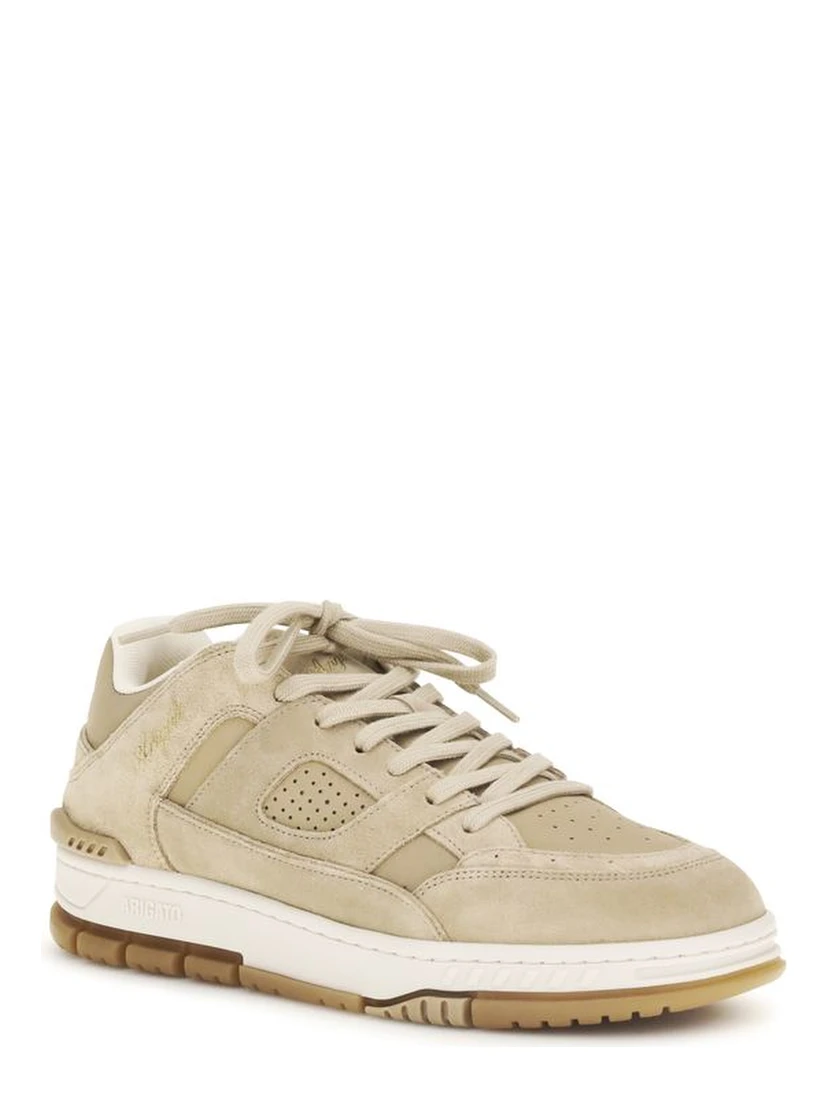 Beige Calf Leather Bos Taurus Athletic Sneakers