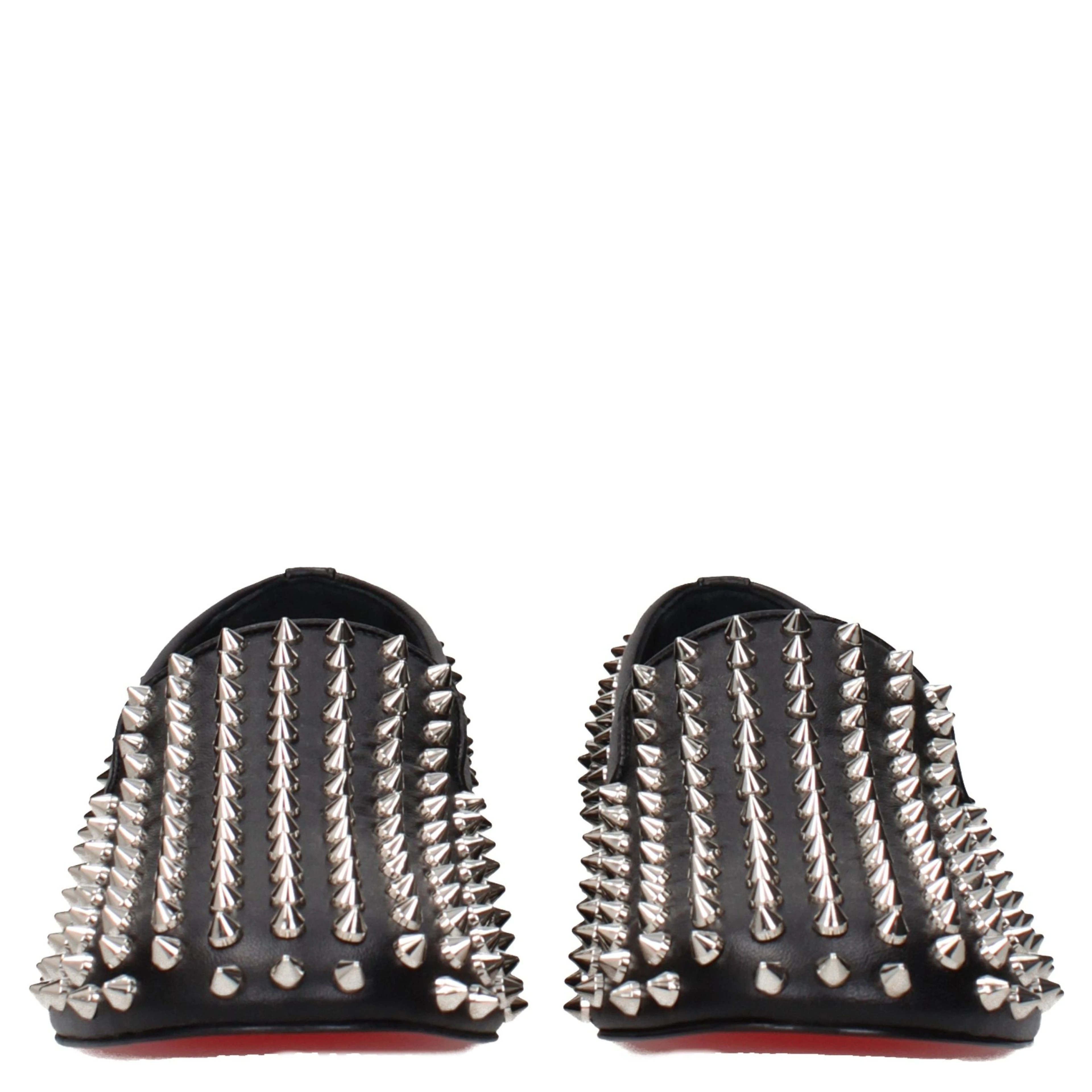 Black Leather Slip-On Loafers