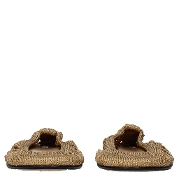 Gold Fabric Ballet Flats