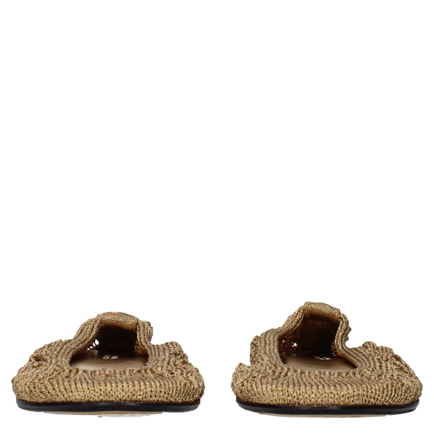 Gold Fabric Ballet Flats
