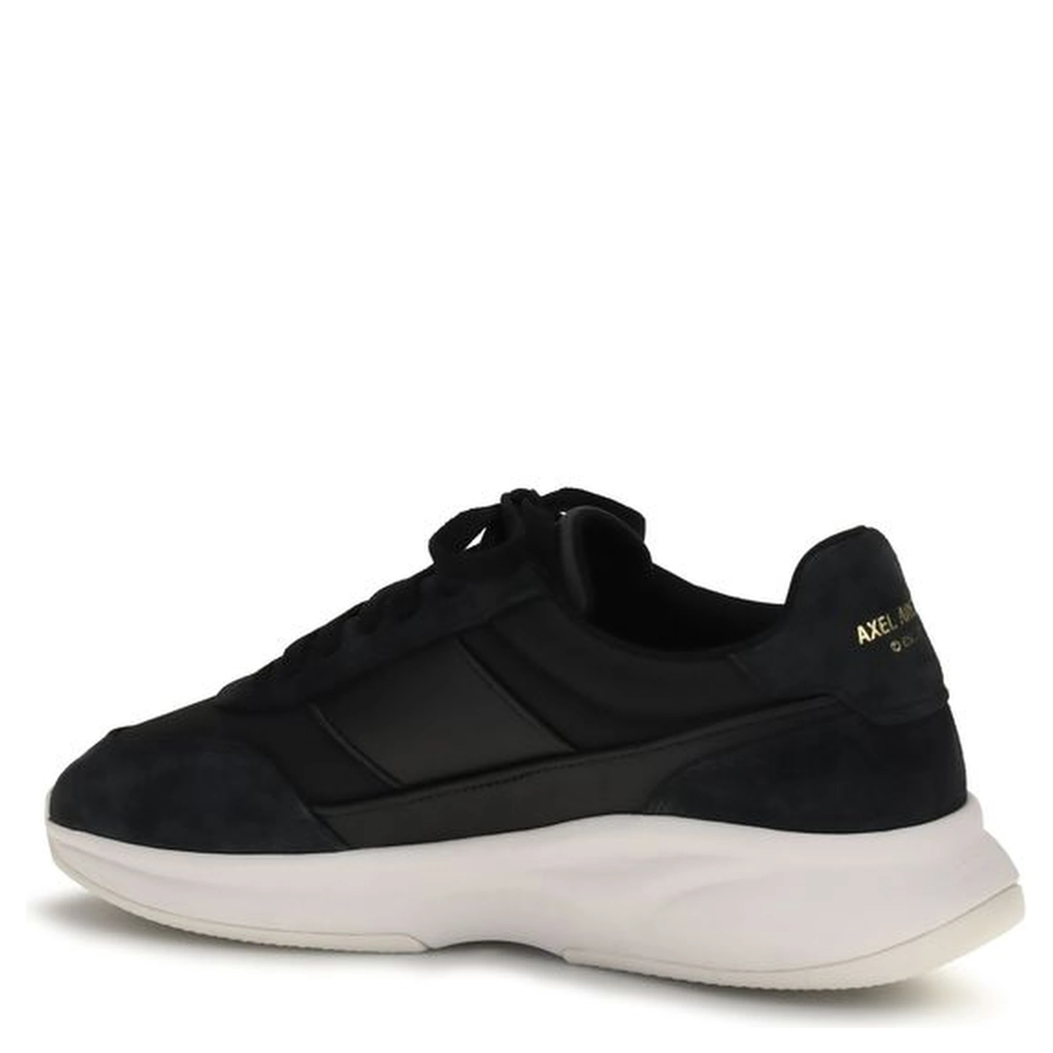 Black Polyester Athletic Sneakers