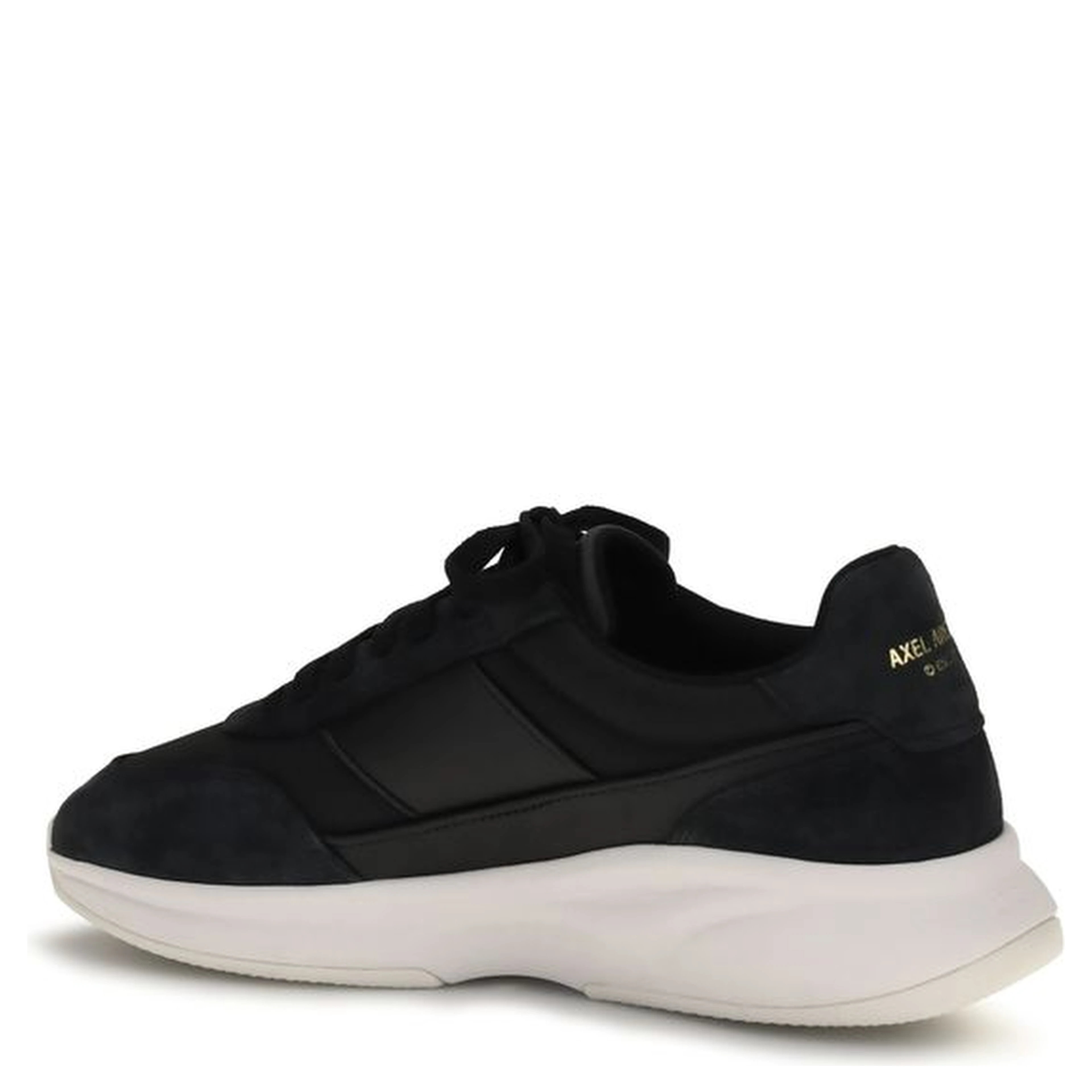 Black Polyester Athletic Sneakers
