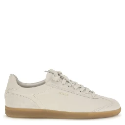 Beige Calf Leather Bos Taurus Low Top Sneakers