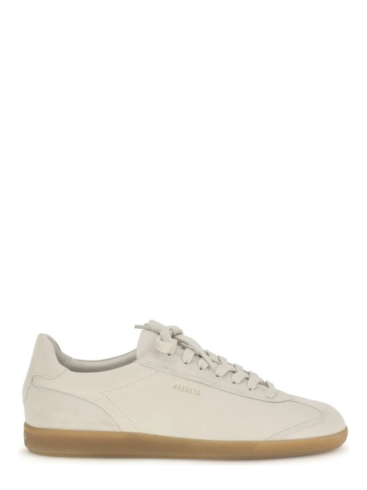 Beige Calf Leather Bos Taurus Low Top Sneakers