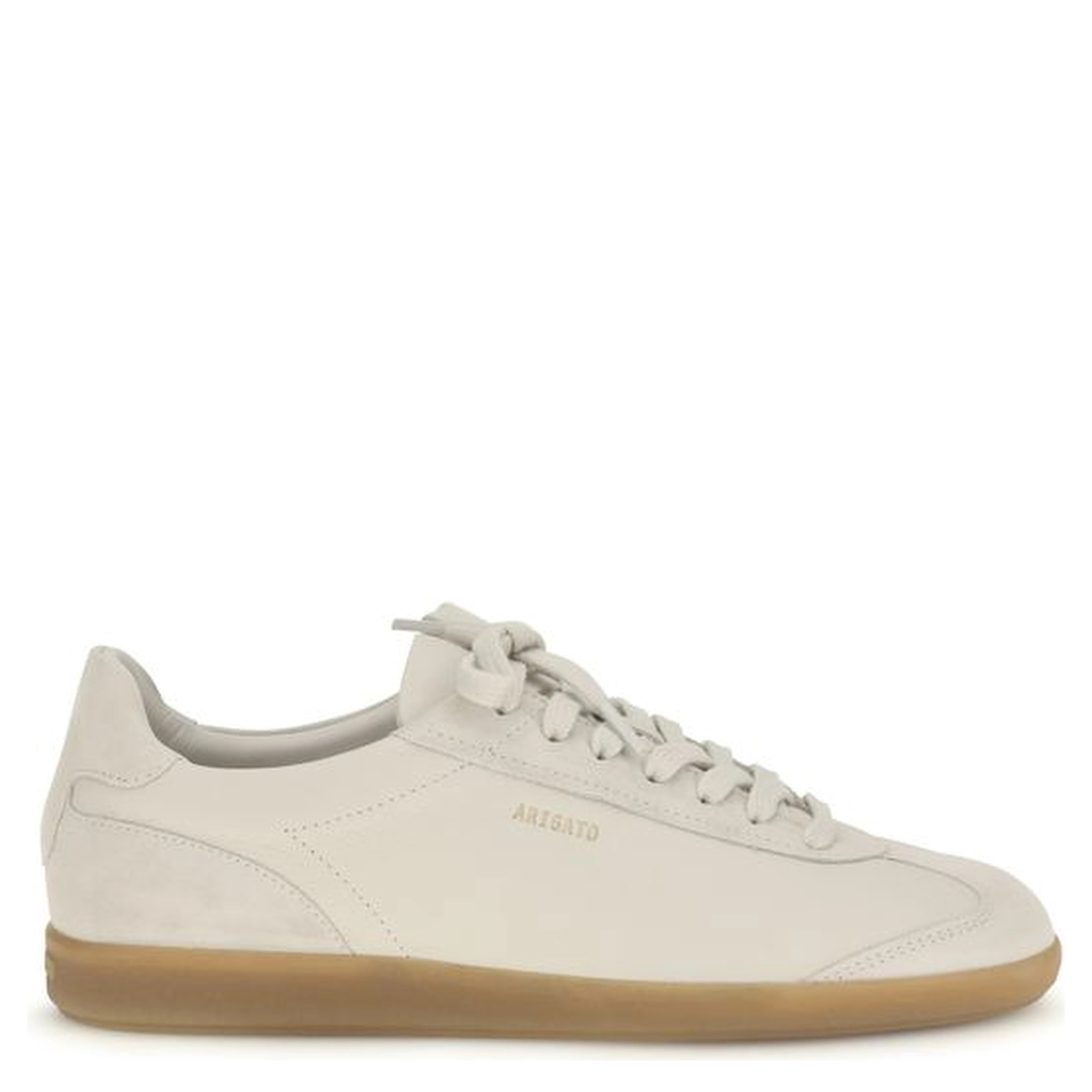 Beige Calf Leather Bos Taurus Low Top Sneakers