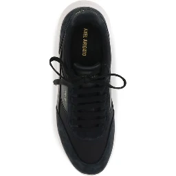 Black Polyester Athletic Sneakers