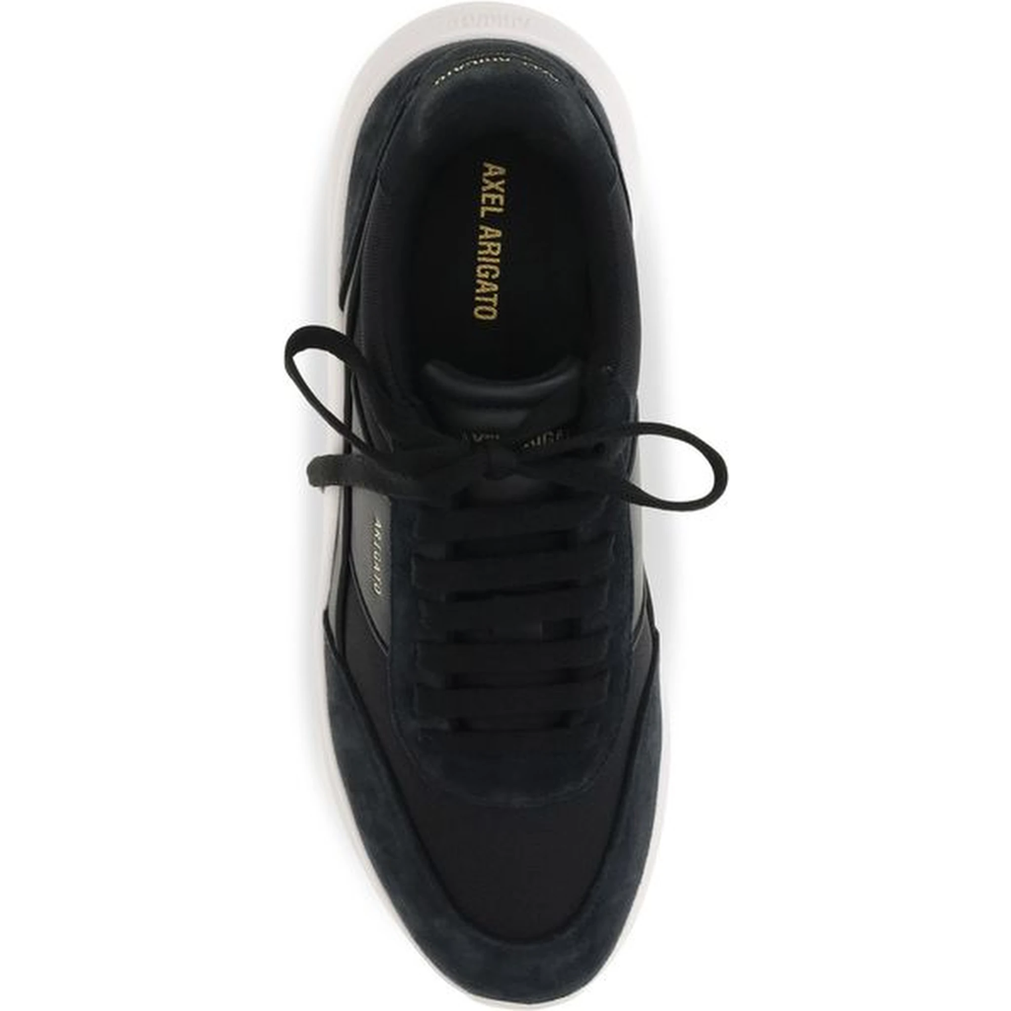 Black Polyester Athletic Sneakers