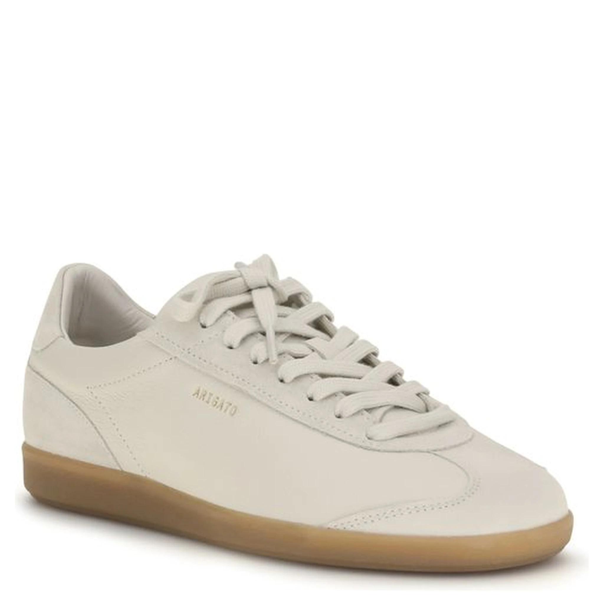 Beige Calf Leather Bos Taurus Low Top Sneakers