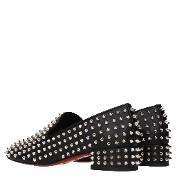 Black Leather Slip-On Loafers