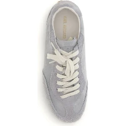 Gray Calf Leather Bos Taurus Low Top Sneakers