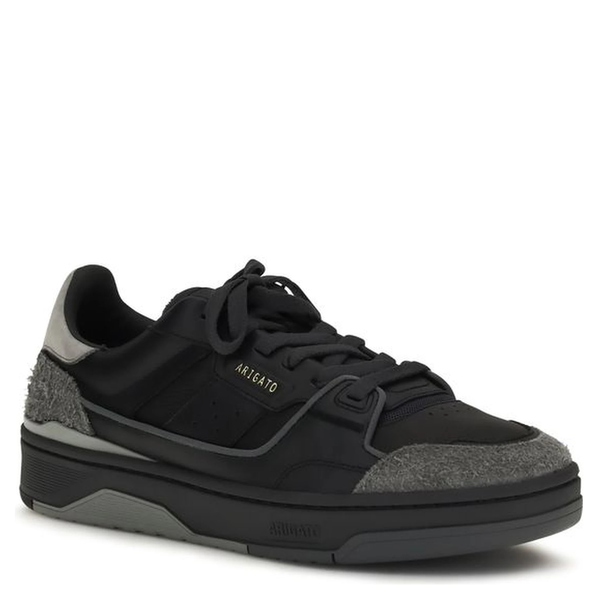 Black Calf Leather Bos Taurus Low Top Sneakers