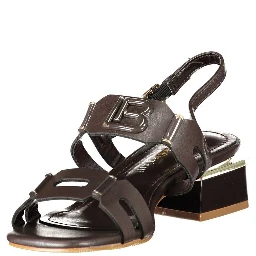 Brown Polyurethane Women's Sandal