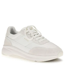 White Calf Leather Bos Taurus Athletic Sneakers