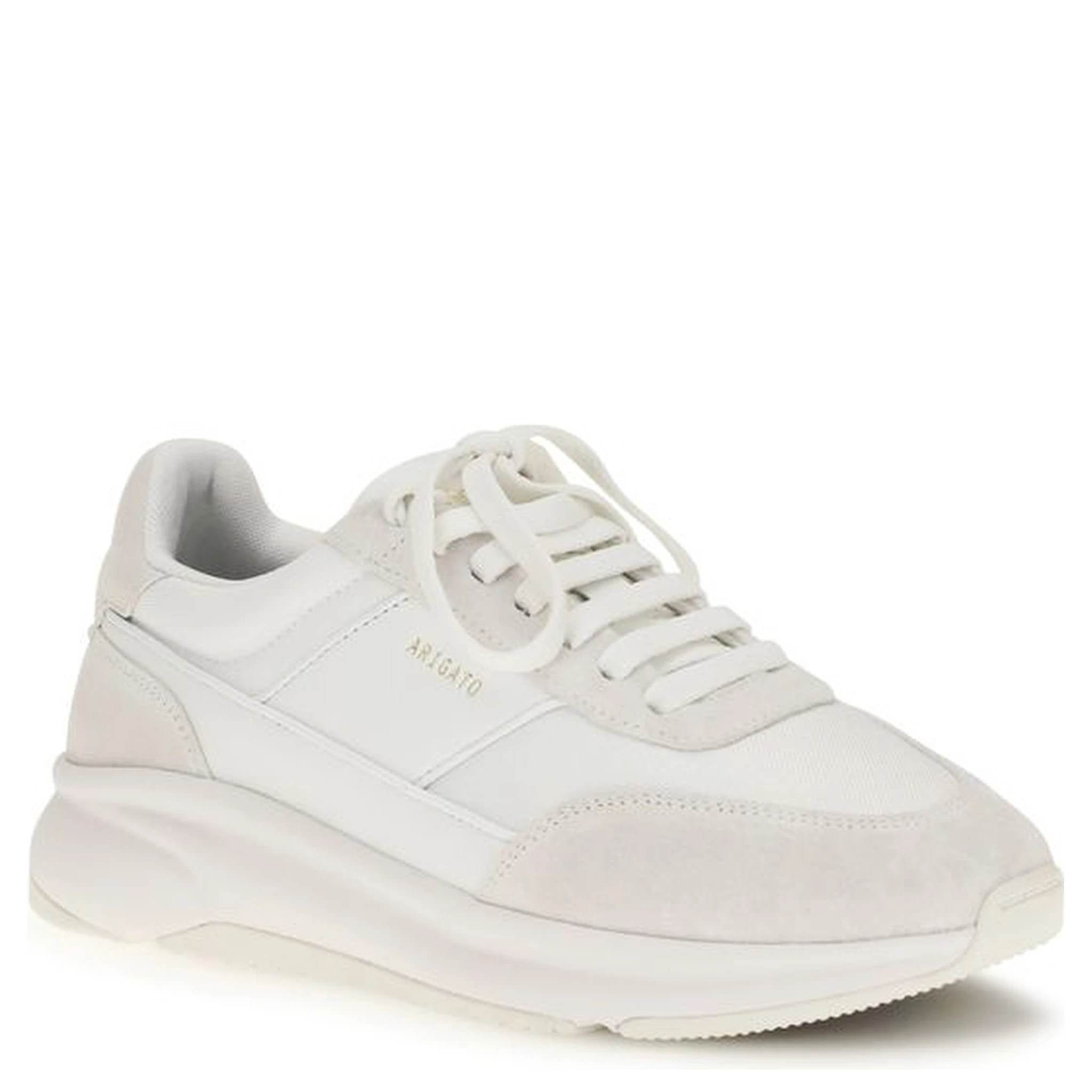 White Calf Leather Bos Taurus Athletic Sneakers