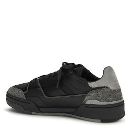 Black Calf Leather Bos Taurus Low Top Sneakers