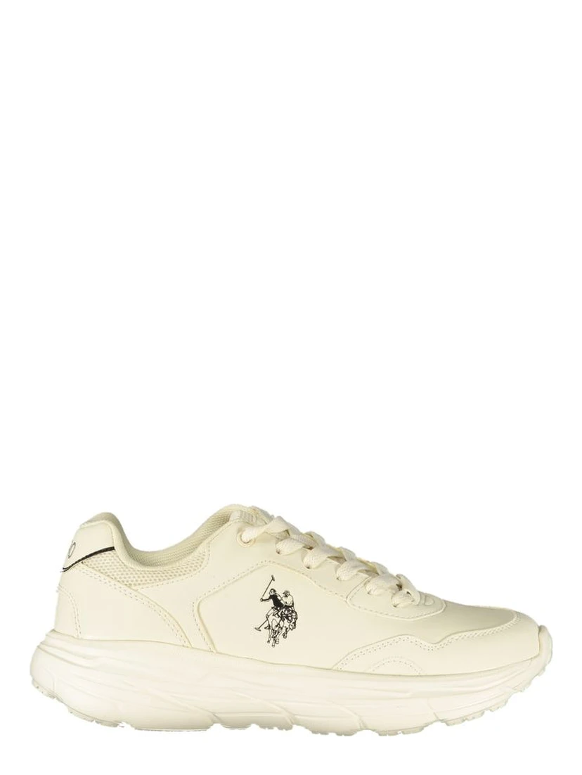White Polyurethane Women's Sneaker