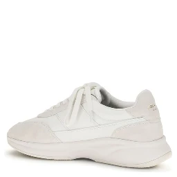 White Calf Leather Bos Taurus Athletic Sneakers