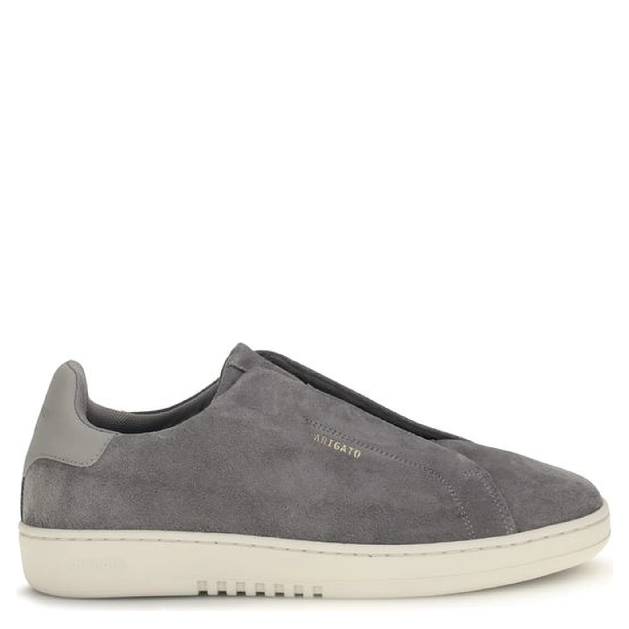 Gray Calf Leather Bos Taurus Low Top Sneakers