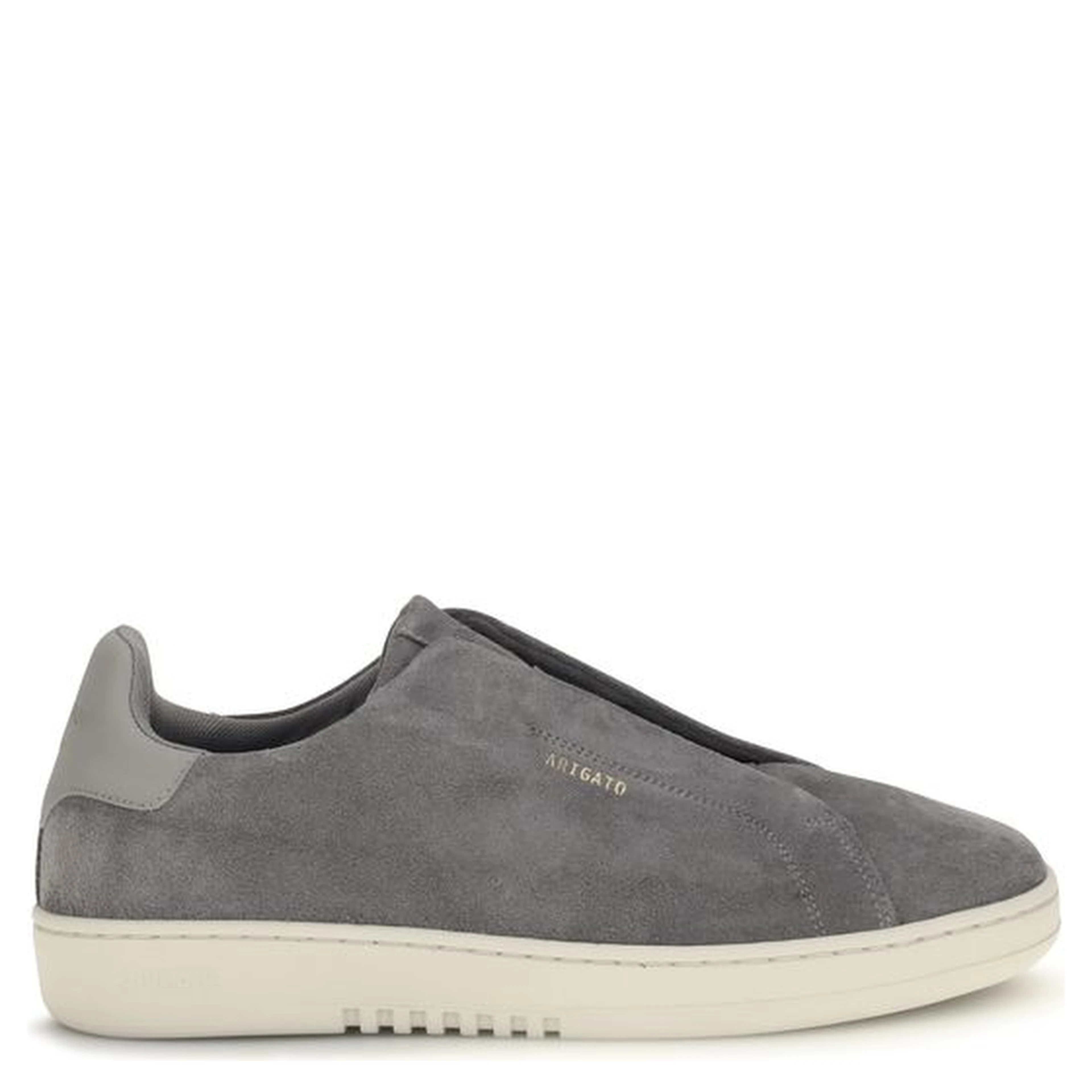 Gray Calf Leather Bos Taurus Low Top Sneakers