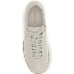Beige Calf Leather Bos Taurus Low Top Sneakers