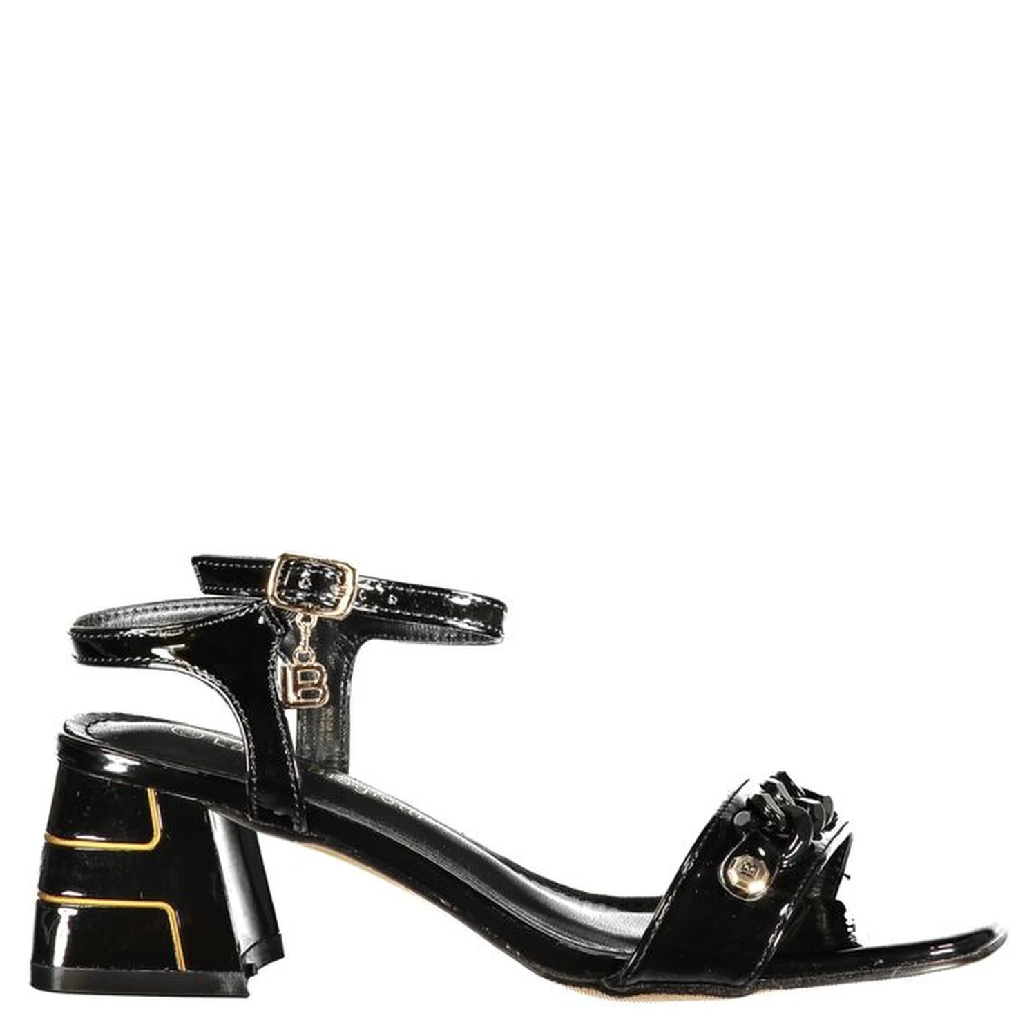 Black Polyurethane Women's Sandal