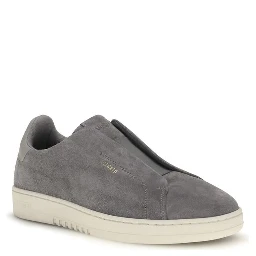 Gray Calf Leather Bos Taurus Low Top Sneakers