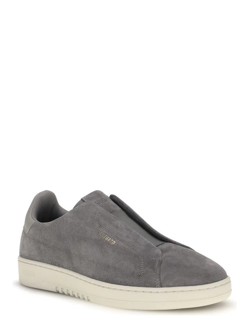 Gray Calf Leather Bos Taurus Low Top Sneakers