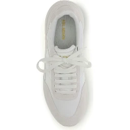 White Calf Leather Bos Taurus Athletic Sneakers