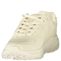 White Polyurethane Women's Sneaker
