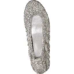 Gray Fabric Ballet Flats