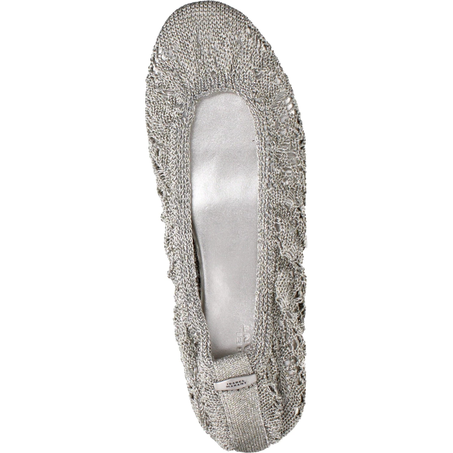 Gray Fabric Ballet Flats