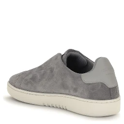 Gray Calf Leather Bos Taurus Low Top Sneakers