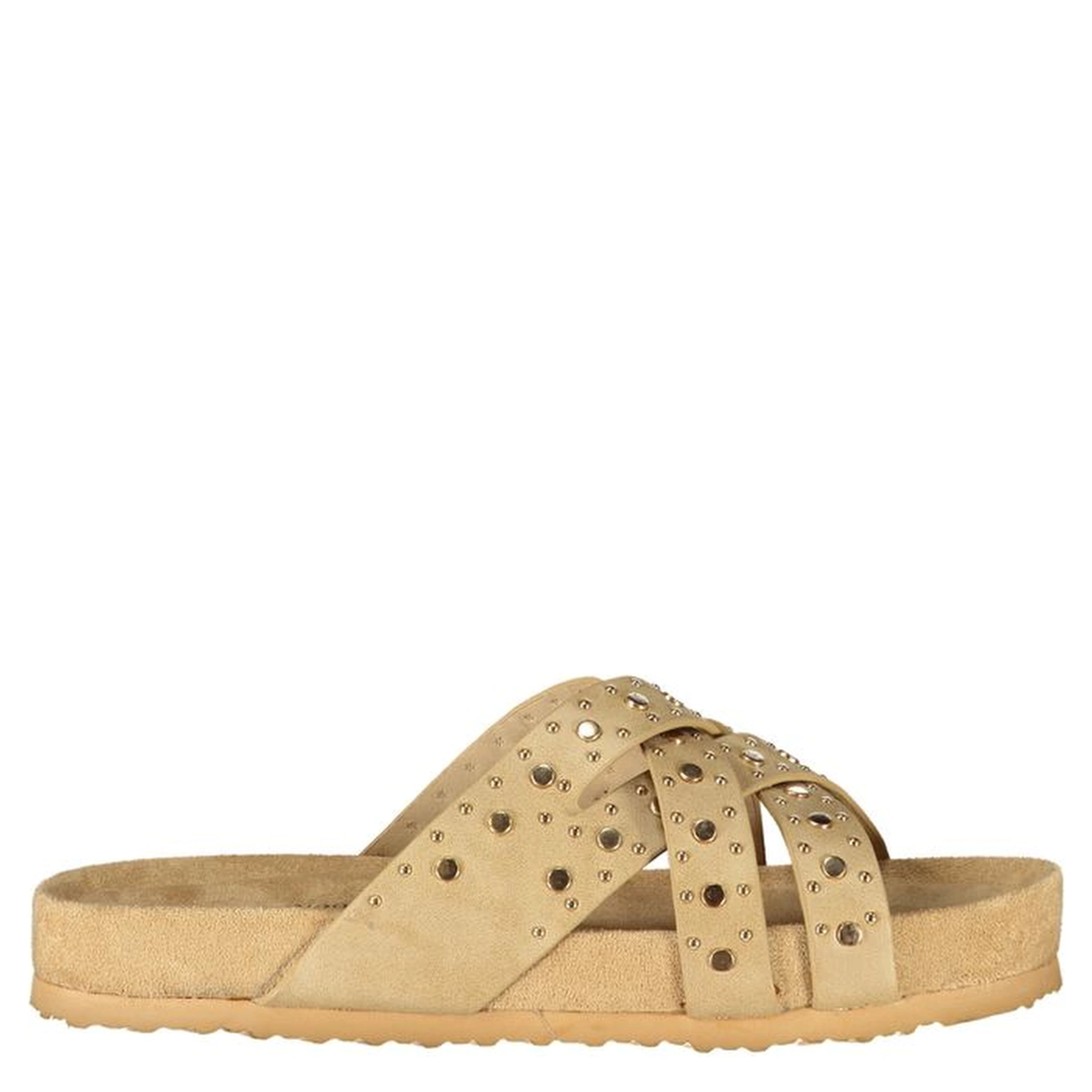 Beige Polyurethane Womens Sandal