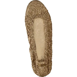 Gold Fabric Ballet Flats