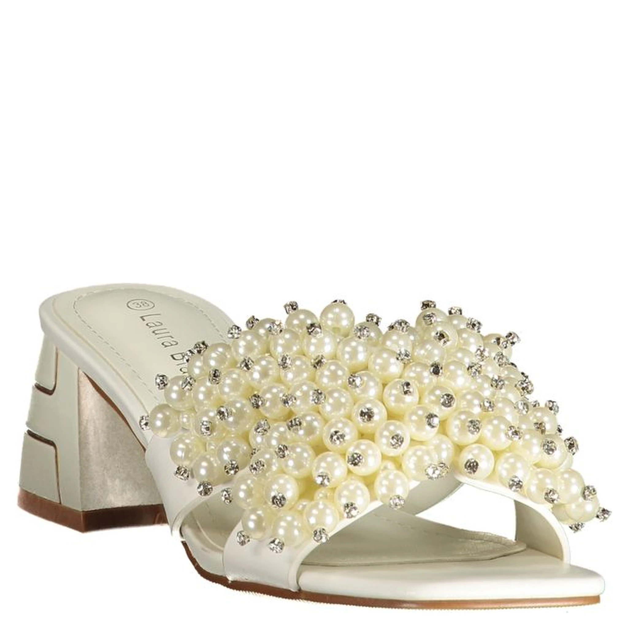 Bianco Poliuretano Donna Sandal