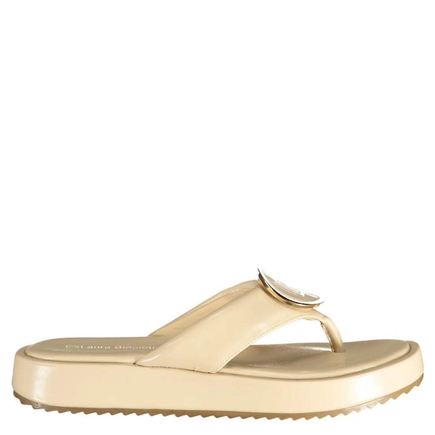 Beige Polyurethane Women's Sandal