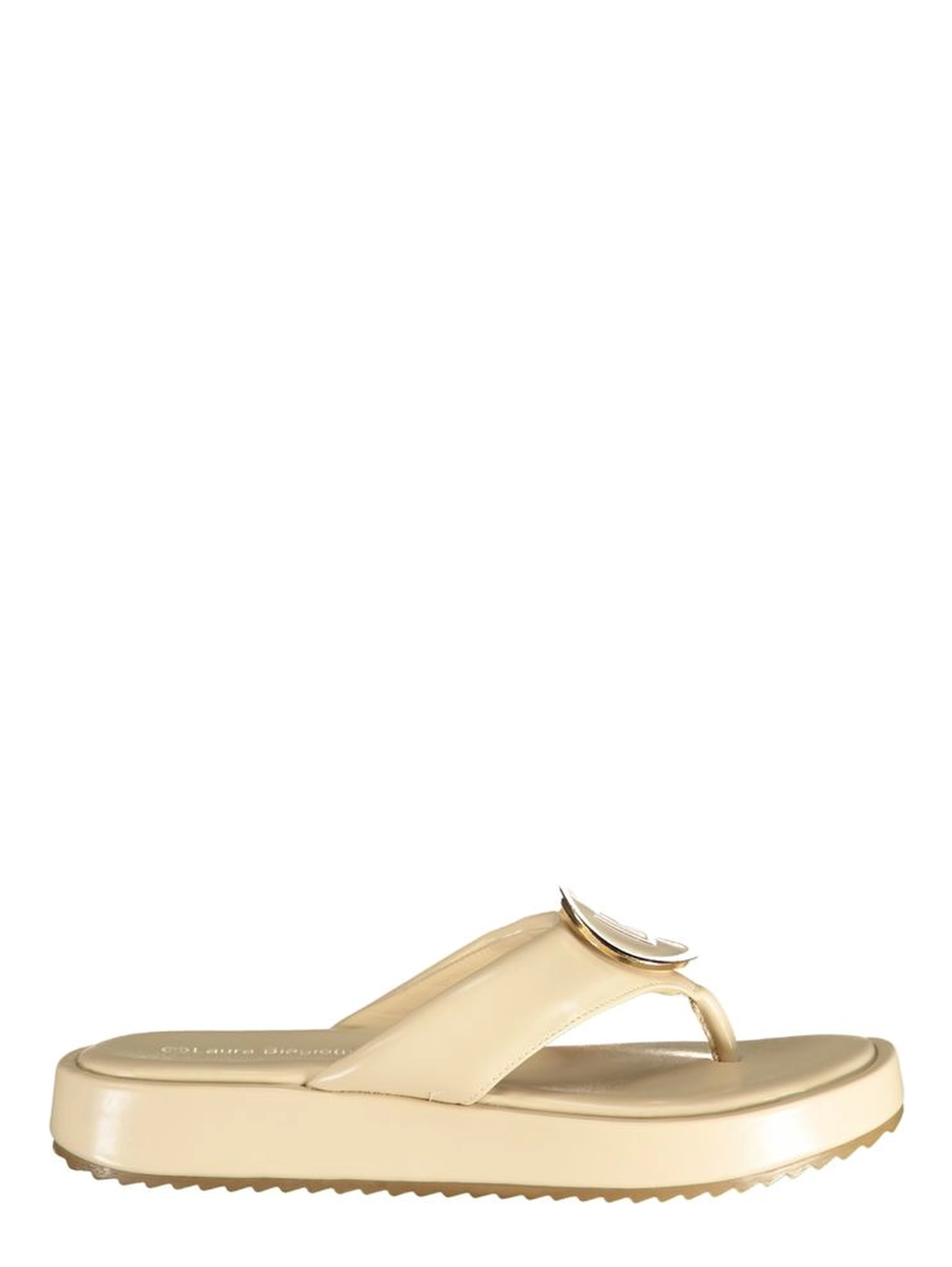 Beige Polyurethane Women's Sandal