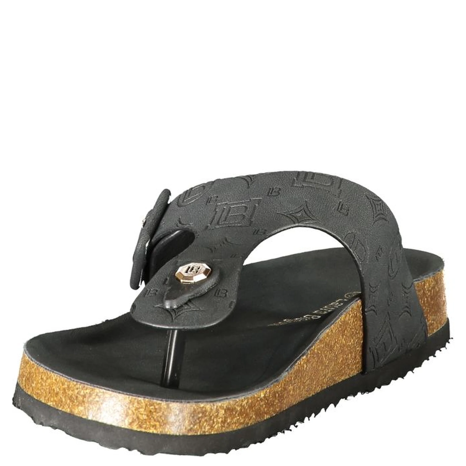 Black Polyurethane Women's Sandal