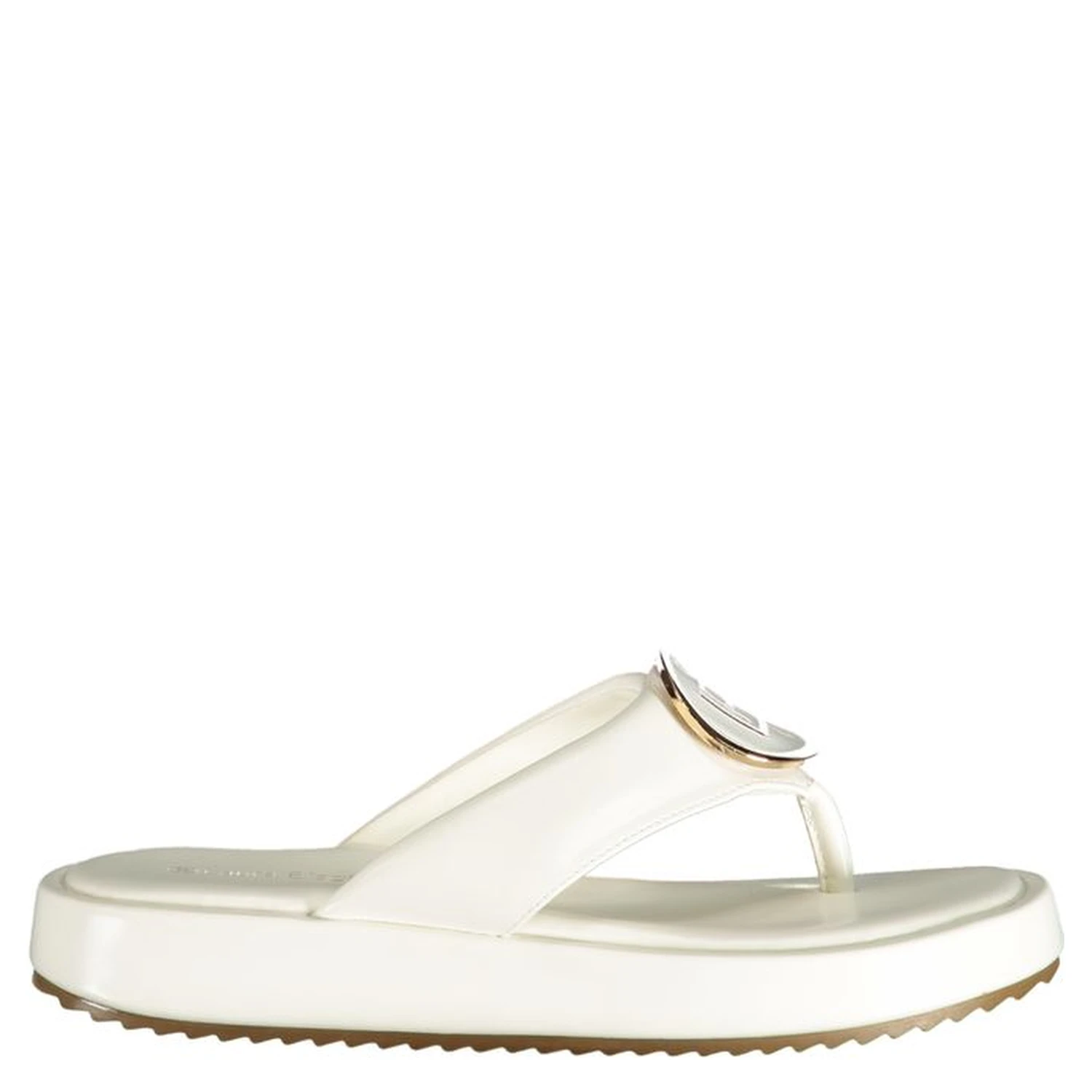 White Polyurethane Women Sandal